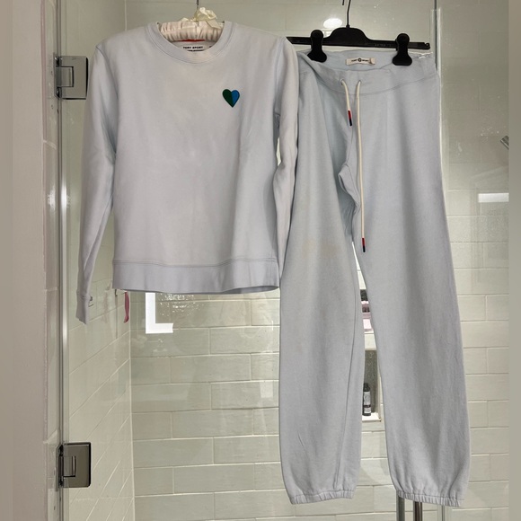 Tory Burch Light Blue Sweatpants and Top Set